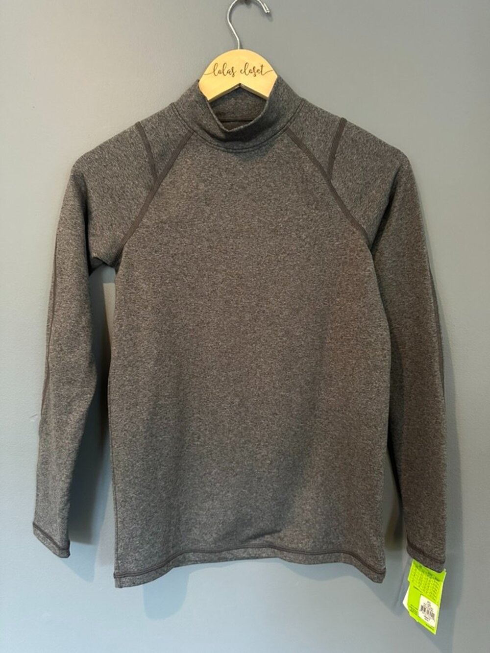 DSG BRAND NEW BOYS MOCK NECK DARK GREY ACTIVE LONG SLEEVE SHIRT XL
